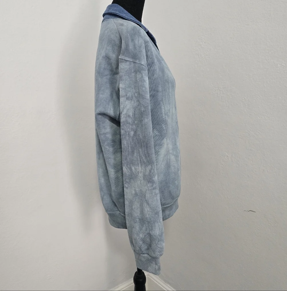 NWOT Free People x Tricia Fix Denim Collar Shirt Xsmall - Picture 3 of 5